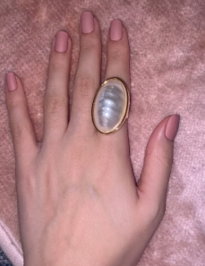 Mother of Pearl- Gold Vermeil Ring